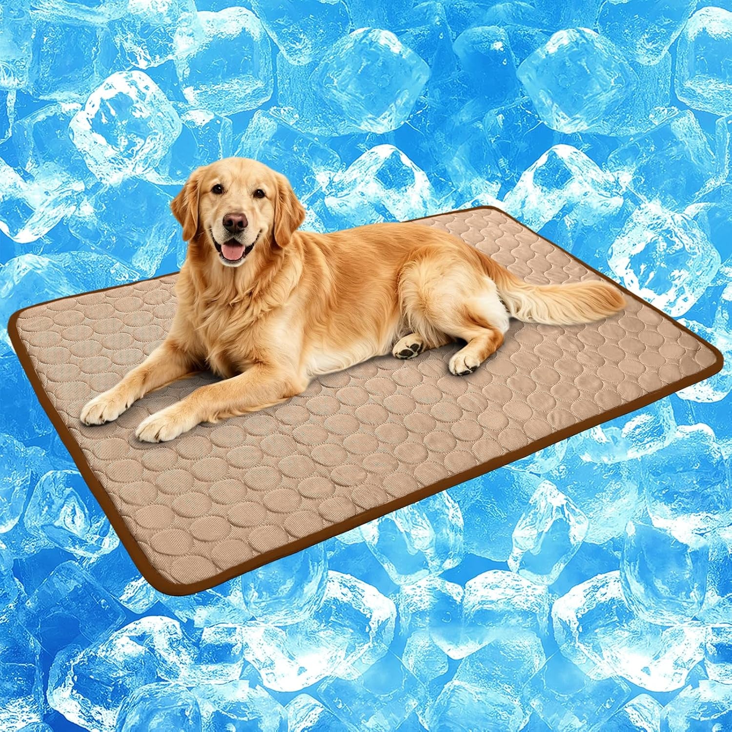 Dog Cooling Mat, Thick & Durable Cooling Mat for Dogs(Q-Max>0.4) | Arc-Chill Tech Washable & Non-Slip Cold Dog Bed Pad-For Pets Kennel, Crate, Sofa, Bed, Floor,Car Seats, Indoor & Outdoor Use