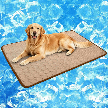 Dog Cooling Mat, Thick & Durable Cooling Mat for Dogs(Q-Max>0.4) | Arc-Chill Tech Washable & Non-Slip Cold Dog Bed Pad-For Pets Kennel, Crate, Sofa, Bed, Floor,Car Seats, Indoor & Outdoor Use